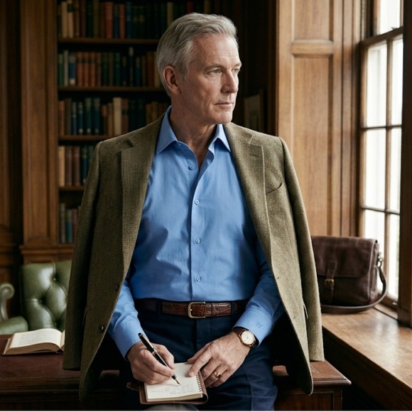 Calvin Klein Other - Calvin Klein Slim Fit Non-Iron Performance Dress Shirt Blue 16.5 34/35